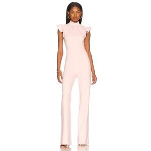Amanda Uprichard Soft Pink Ruffled Jumpsuit